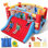 Jeu gonflable très grand Adam 13,39X12,99Ft avec ventilateur pour grands enfants, jeux gonflables d'extérieur de 13 pi avec double panier de basketball, jeu de lancer de ballon, colonne d'obstacles, château gonflable sautant