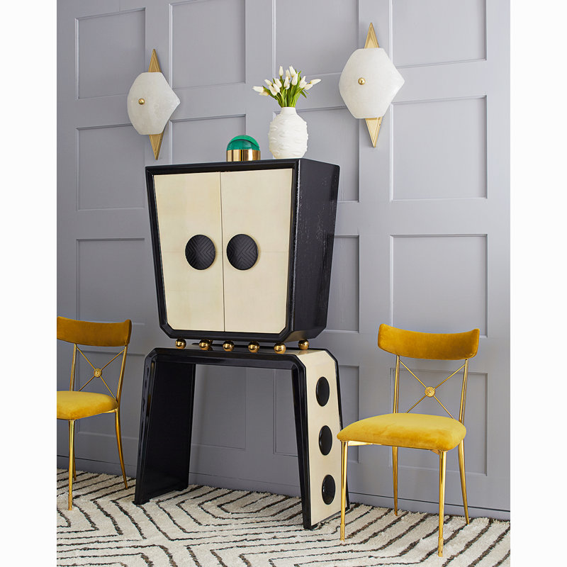 Rider Dining Chair, Rialto Gold, Gold