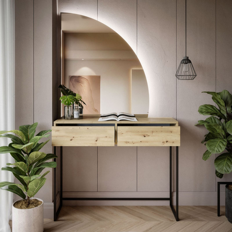 Dressing Table, right-side mirror;  handle-free opening system