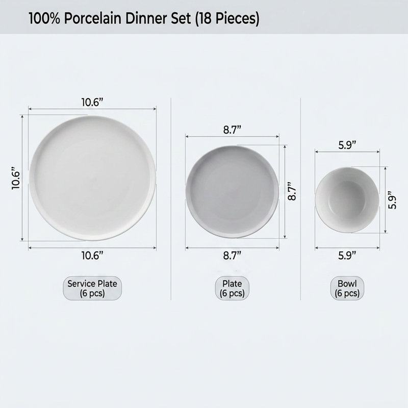 Cabana Stripe Multicolor Porcelain Dinnerware Set (18-Piece Service for 6)