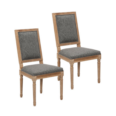 Chaise d'appoint rembourrée en lin Haile