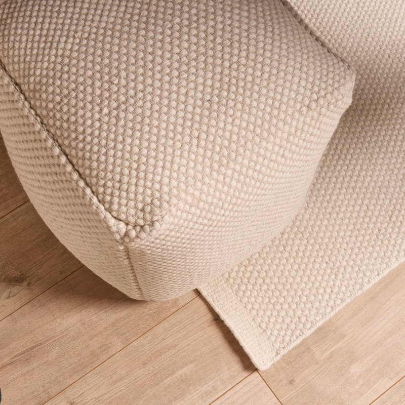 Rosilynn 45cm Wide Footstool Ottoman, Clay & Natural