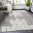 Baconton Power Loom Gray/White Rug-2074212023