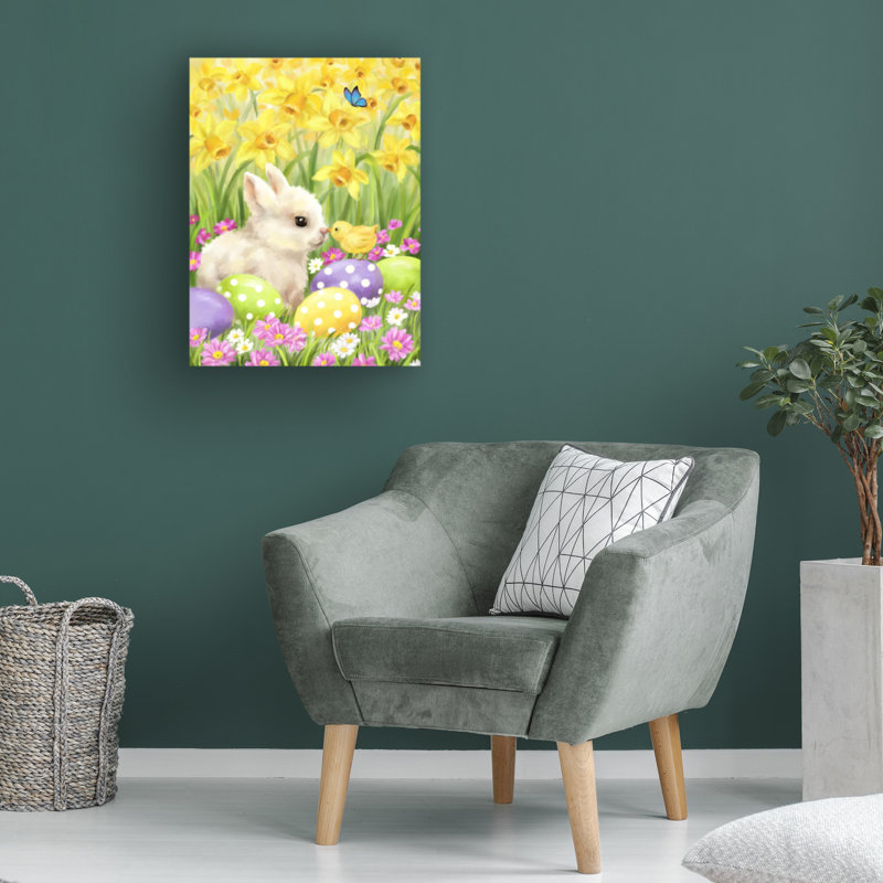 Œuvre d'art sur toile, Bunk de Pâques, H 14 po x l 19 po