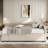 L-shaped Velvet Upholstered Platform Bed With Built-in Side Storage And 2 Drawers-1361355129