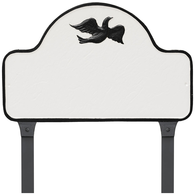 Plaque d'adresse avec colonnettes Dove Arch, Chocolat / Argent, Oui