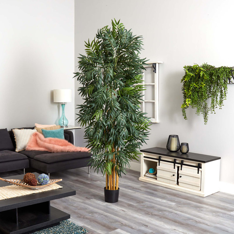 Arbre de palmier artificiel 83" dans un pot de fleurs