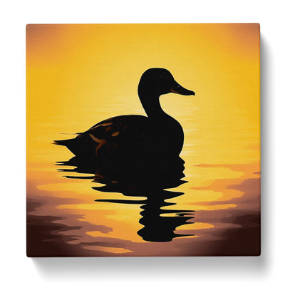 Duck Silhouette - Wrapped Canvas