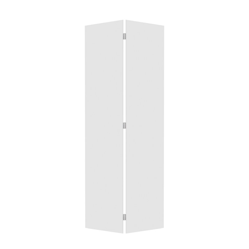 18 po X 84 po Porte pliante en vinyle blanc uni avec trousse de quincaillerie