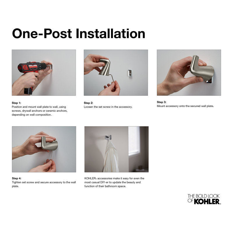 Porte-papier hygiénique vertical Alteo, Chrome poli
