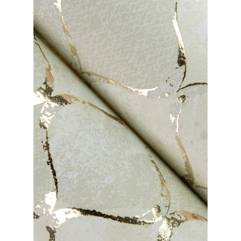 Pilak Metallic Wallpaper Roll, Gold