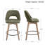 Tabouret de comptoir pivotant 26,8 po Wylee-473065690
