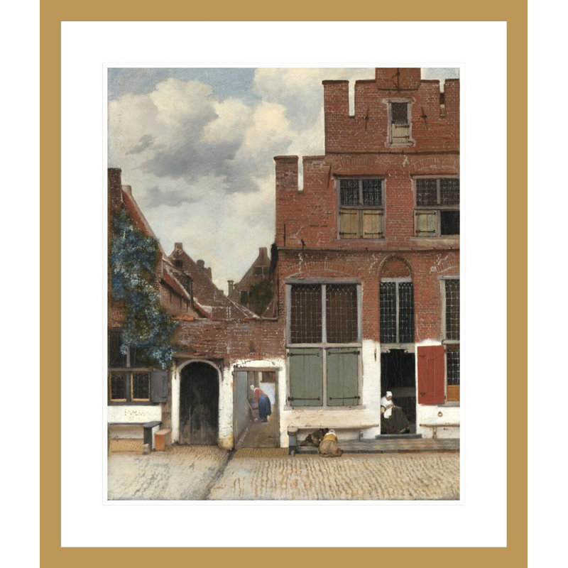 «The Little Street» par Johannes Vermeer, impression giclée sur cadre, 27,39 po H x 23,5 po L