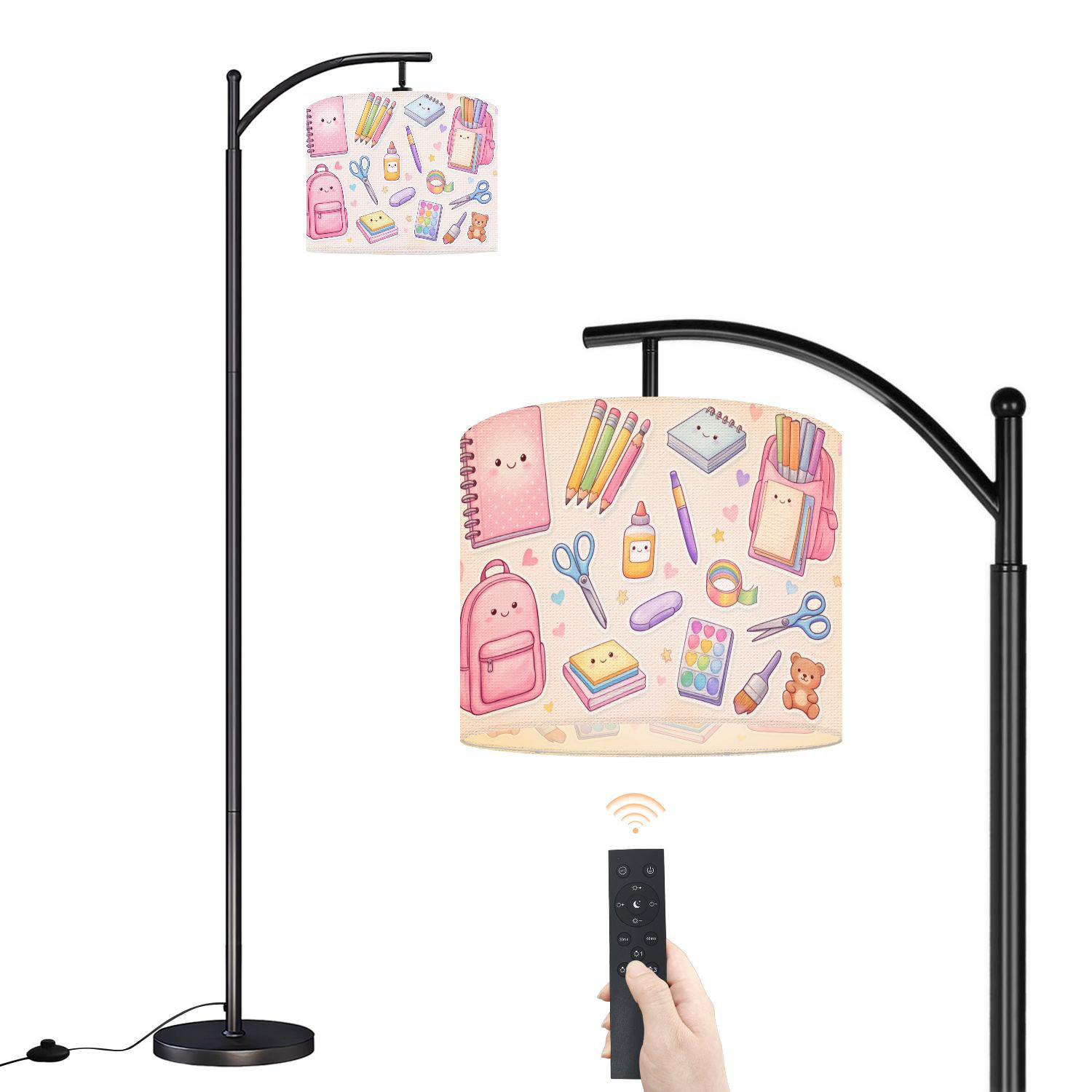 Notebooks And Led Latitude Run® Arc Floor Lamp Kawaii School Supplies Set Pink Notebooks ...