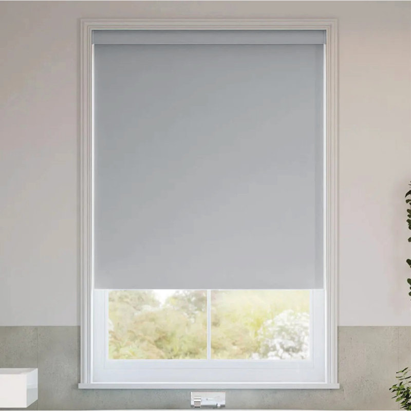 Indoor Blackout Trimmable Roller Blind – Custom Fit Window Shade with Light Control & Privacy, 165cm L x 60cm W, Silver