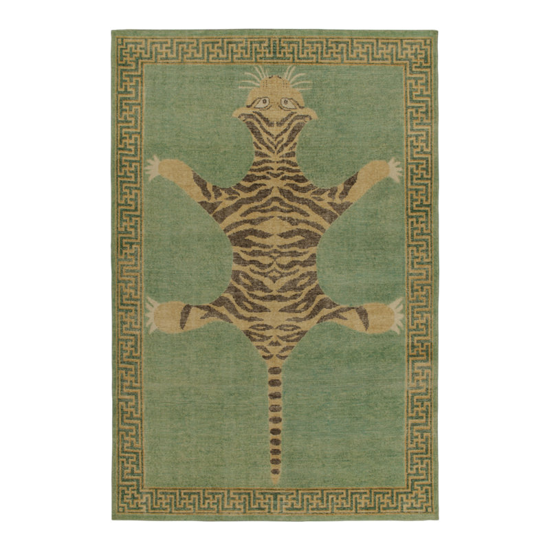 Distressed Homage Animal Print Area Rug, Rectangle 6' x 9'