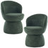 Modern Upholstered Dining Chairs, Boucle Fabric Swivel Barrel Chairs, Wingback Side Chairs, Vanity Chairs