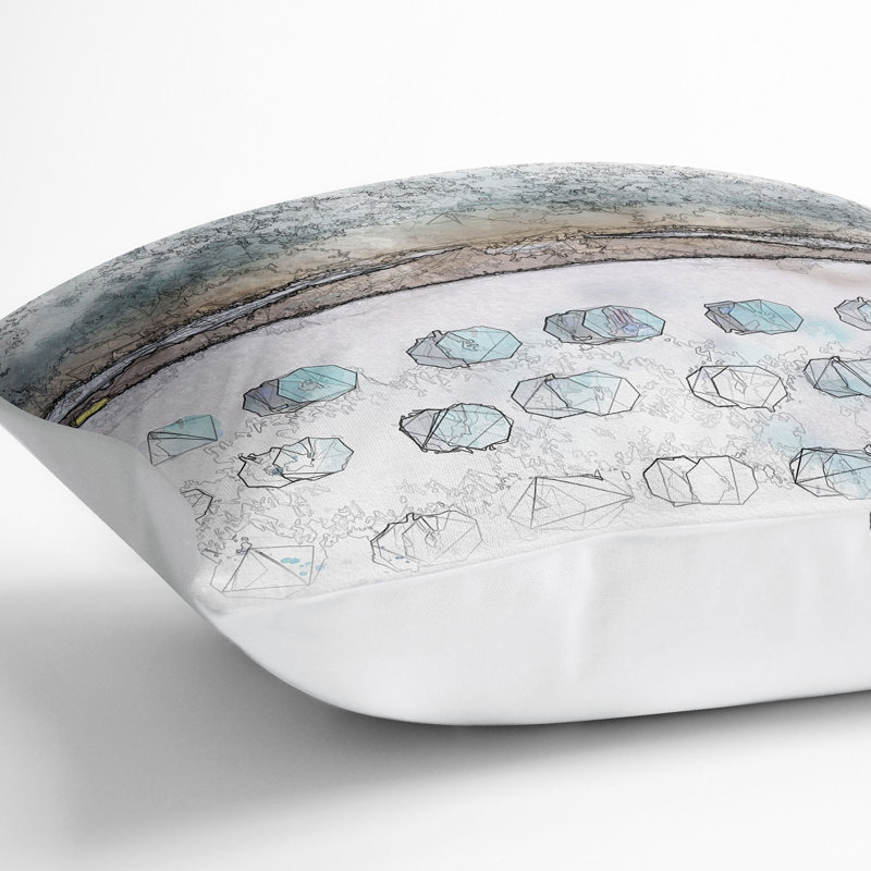 Square Cushion, White, 55cm H x 55cm W x 20cm D