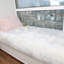 Eversole Handmade Shag Retangular White Rug-774972452