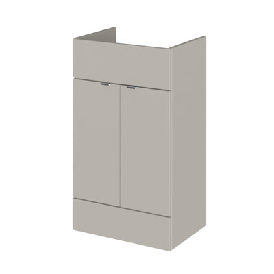Hudson Reed Fusion 500mm Pebble Grey Floor Standing Vanity Unit