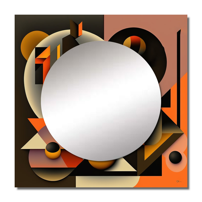 Greenburg - Miroir carré moderne pour décoration murale, 23 po x 23 po