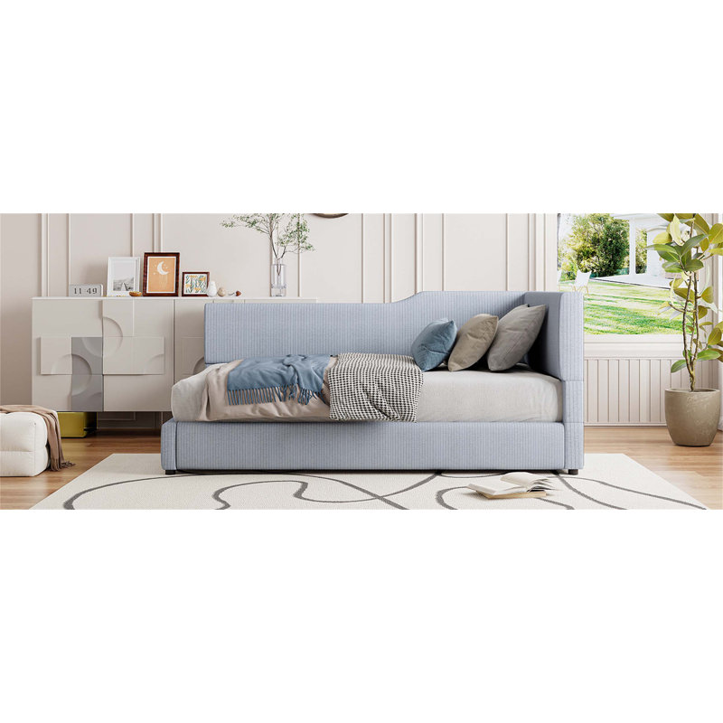 Lit de jour rembourré en forme de L pour une détente confortable, idéale pour la décoration intérieure et pour socialiser