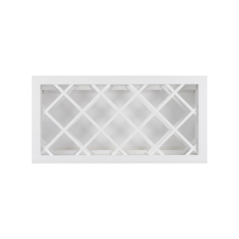 Support à vin mural avec boîte en contreplaqué Koville WWR3015, White Shaker