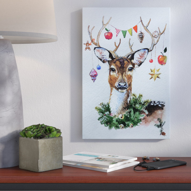 « tis the christmas season », reproduction d’art sur toile tendue, H 45 po x l 30 po x P 1,5 po