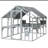 Large Wooden Outdoor Chicken, Cat Run 110" Large Hen Run House, Cat Catio Upgrade Waterproof Cover-657666394