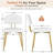 Modern Faux Leather Dining Chairs Set Of 4, Upholstered Kitchen & Dining Room Chairs With Padded Seat And Gold Metal Legs, Contemporary Side Chairs For Dining Room, Living Room, Vanity-1956855534
