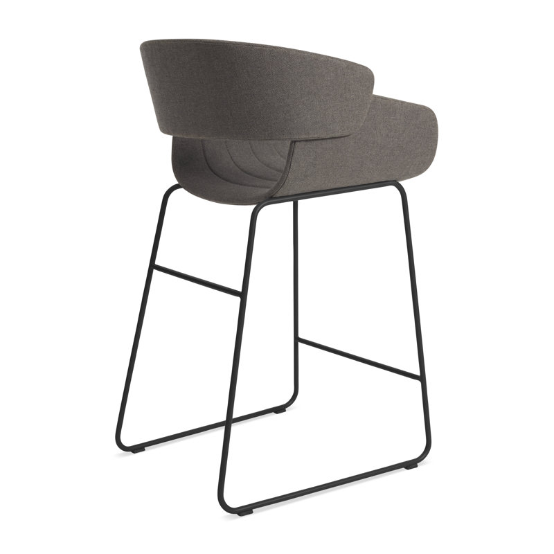 Racer Stool, Toohey Charcoal, Counter Stool (25" Seat Height)