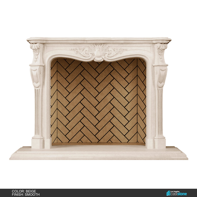 Ani Fireplace Surround, Smooth Beige