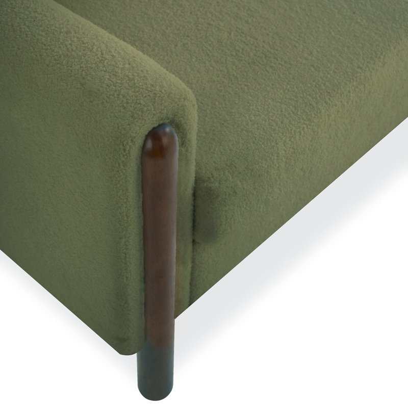 Causeuse en peluche Tatum Mid-Century, Green