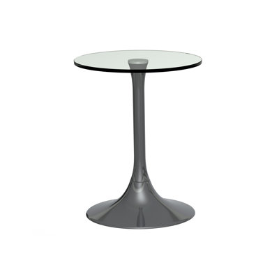 Clarke County Glass Top Pedestal End Table