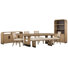 Extendable Trestle Dining Table With 4 Side Chairs Bench Sideboard And Dining Cabinet