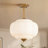 Buckminster 1-Light Milk Glass Semi Flush Mount Ceiling Light for Dining Room-897340257