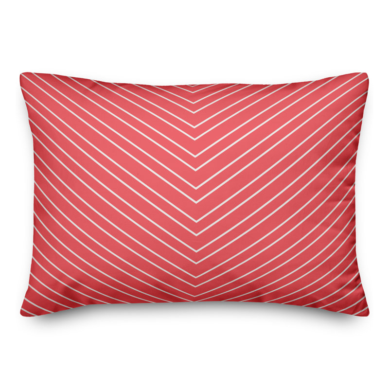 Coussin intérieur/extérieur, Polyester / Bourre en polyester, Crème / rouge