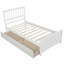 Lit plateforme élégant avec rangement pour tiroirs - Bois massif pour une chambre à coucher-965049782