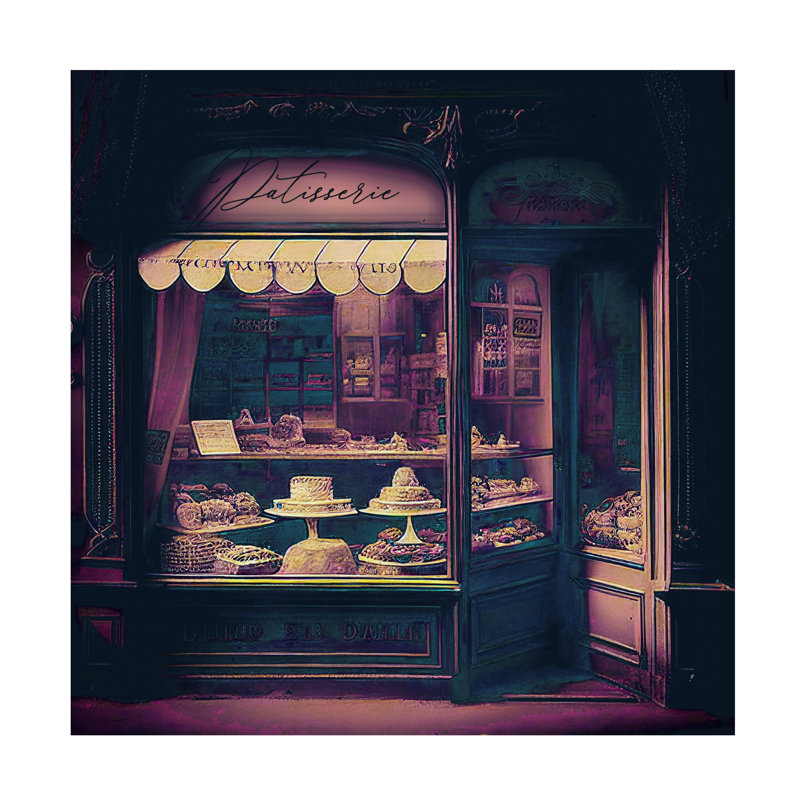 Art sur toile Sasha Patisserie, H 24 po x l 24 po