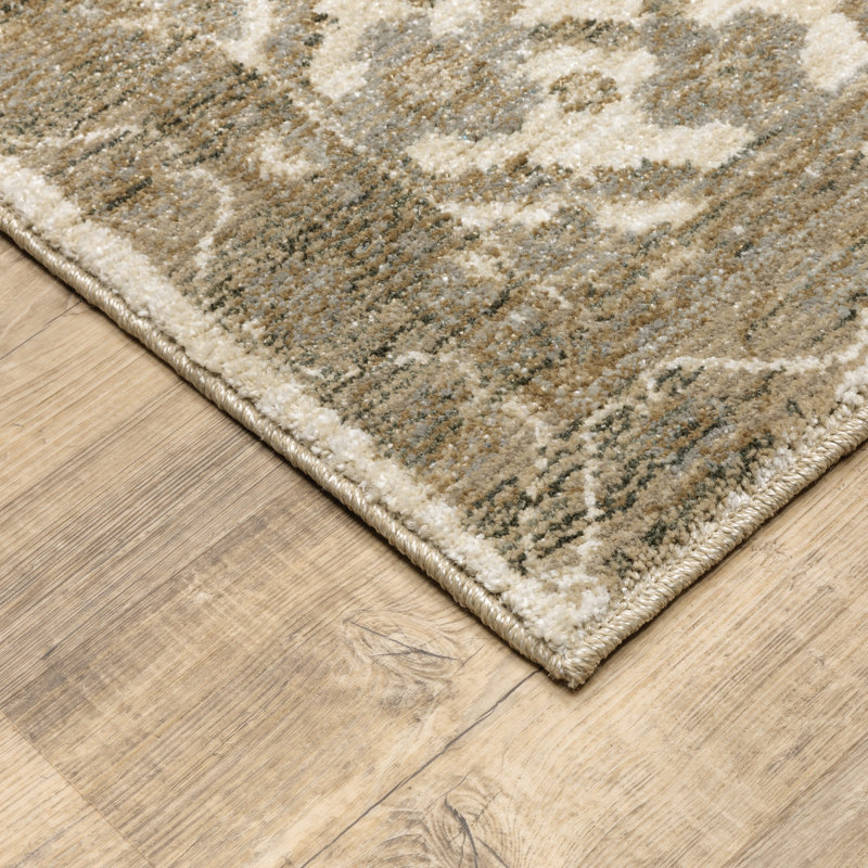 Tapis beige Schuetz, Tapis de couloir 2 pi 3 po x 8 pi