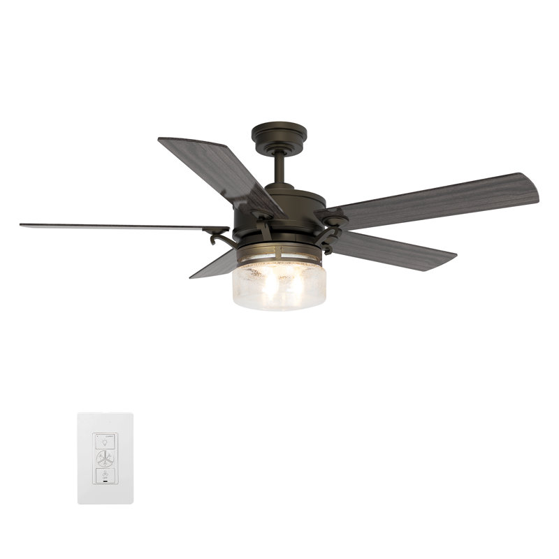 52'' Ceiling Fan with Light Kit, Gray