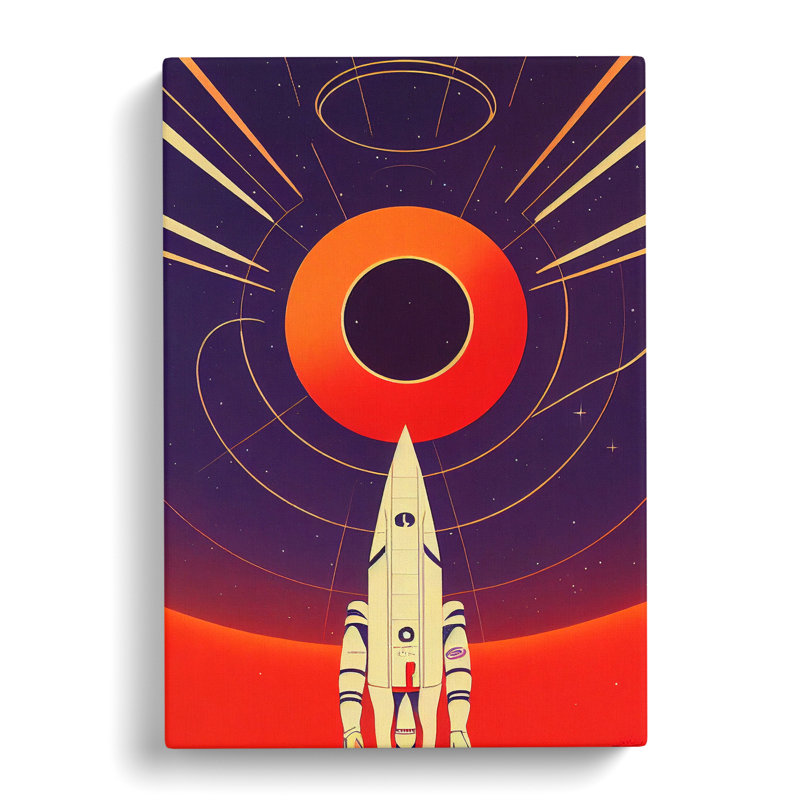 The Unbelievable Spaceship Rocket - Wrapped Canvas, 50cm H x 35cm W x 3cm D