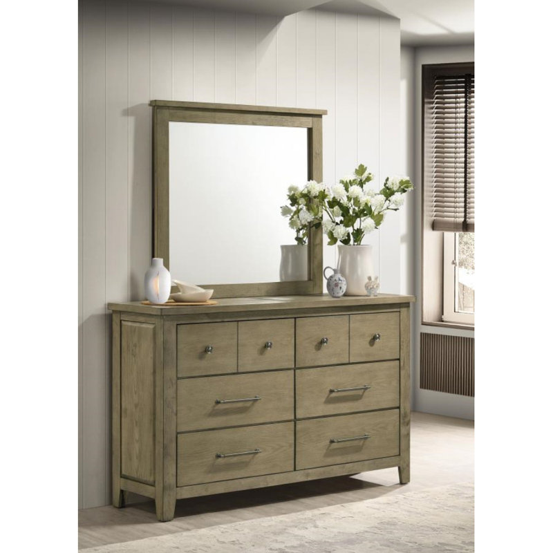 Commode 6 tiroirs avec miroir Monzell