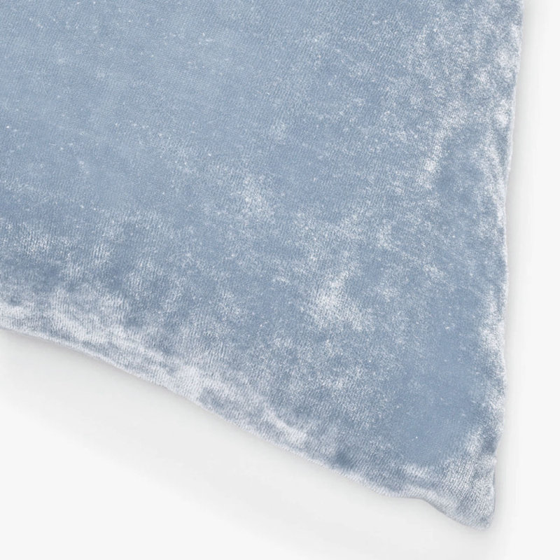 Silk Velvet Pillows Square Pillow Cover & Insert, Chambray