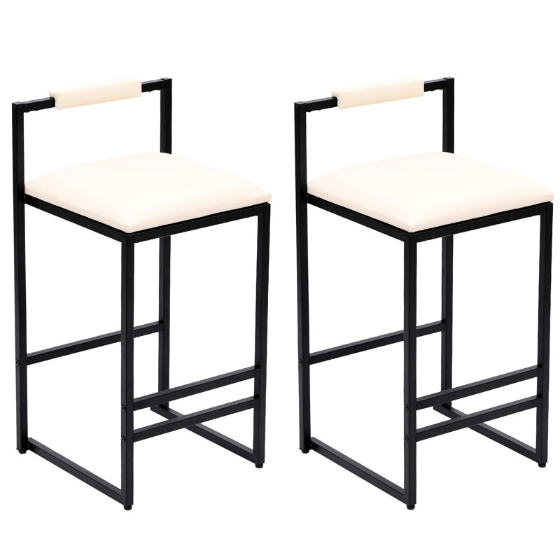 Tabourets de bar 2 pièces Clarktown, Beige