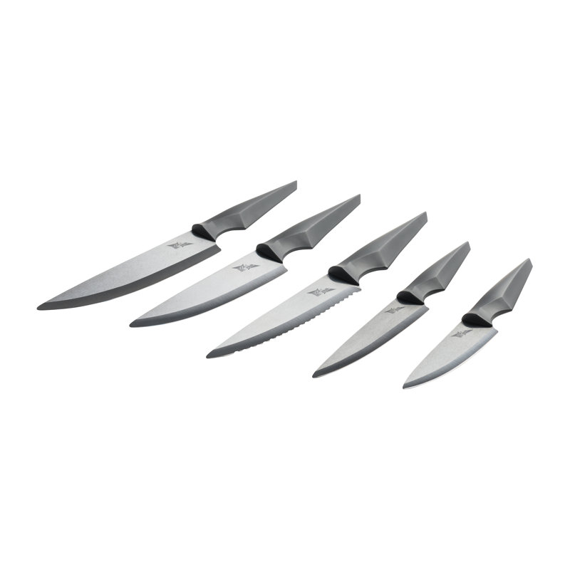 Edge Of Belgravia 5 Piece Ceramic Assorted Knife Set, Black