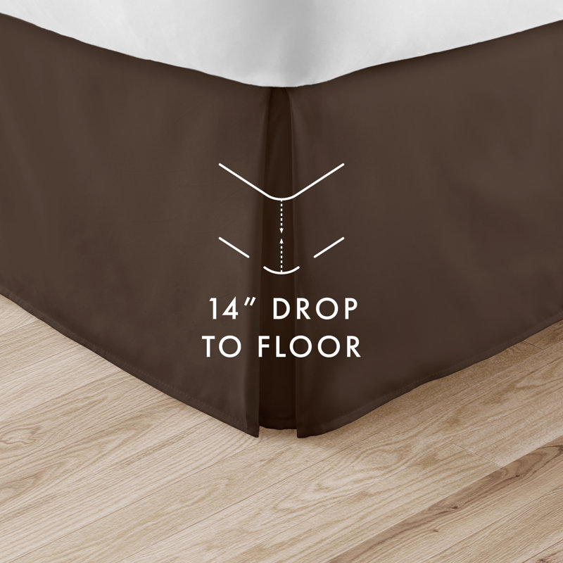Chocolate Brown Queen Cotton Polyester Bed Skirt
