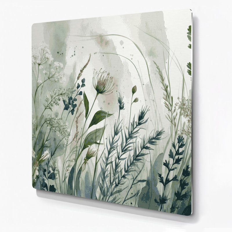 «Botanical Scandinavian Botanical Prints», art mural en métal brun, H 16 po x l 16 po