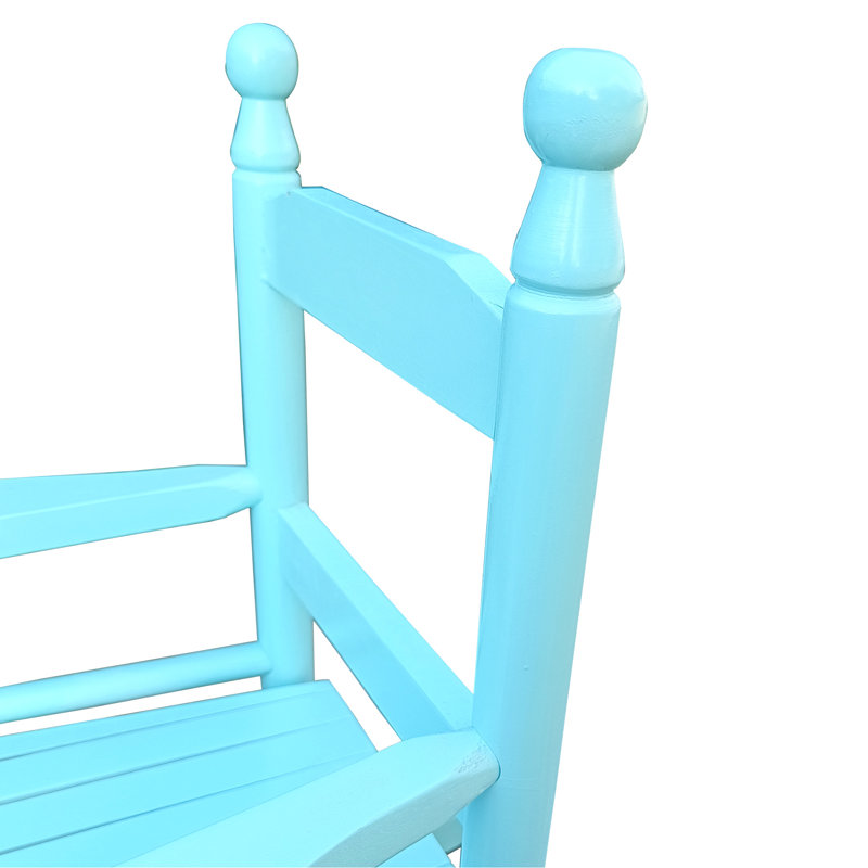 Chaise berçante en bois massif bleu pour plus de durabilité