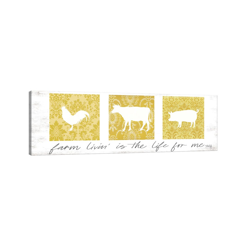 Farm Livin' Is The Life For Me by Marla Rae - Wrapped Canvas Panoramic Print, 30.48 cm H x 91.44 cm W x 1.91 cm D